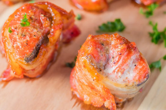 Bacon Wrapped Salmon Bites