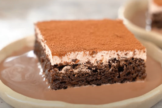 Eggless Mocha Tres Leches Cake