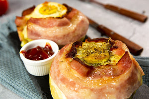 Bacon Wrapped Eggs Cheese