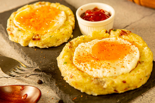 Potato Nests with Eggs and Cheese