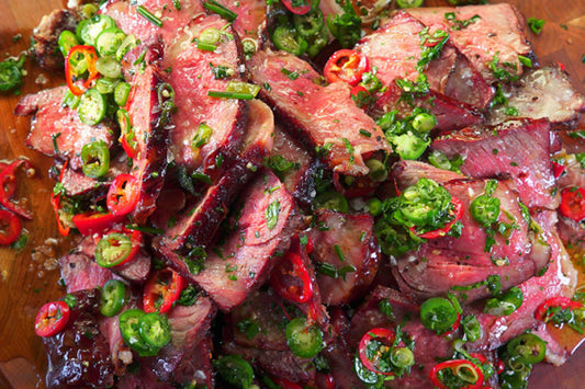 Strip Steak with Cutting Board Sauce