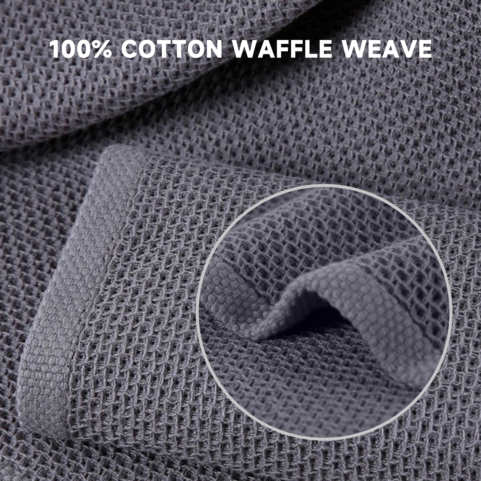 Listime® Premium 100% Cotton Waffle Weave Dish Cloths, 6 Pack