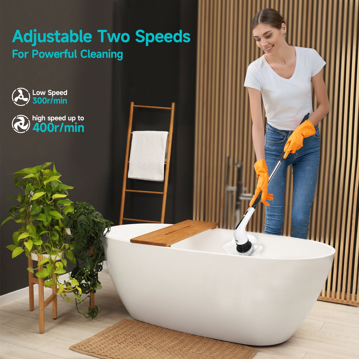 Listime® Electric Spin Scrubber with 9 Replaceable Brush Heads