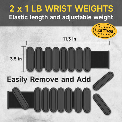 Listime® Adjustable Ankle Wrist Weights Set of 2