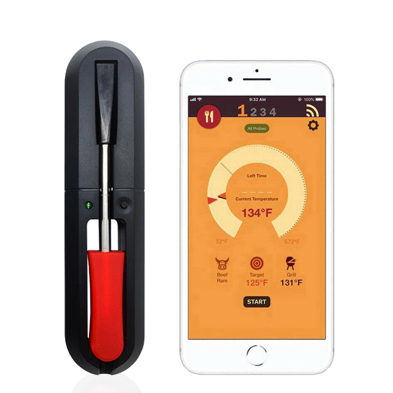 Intelligent Wireless Bluetooth Barbecue Thermometer Mobile APP Control  Waterproof Meat Thermometer Oven Food Thermometer - AliExpress